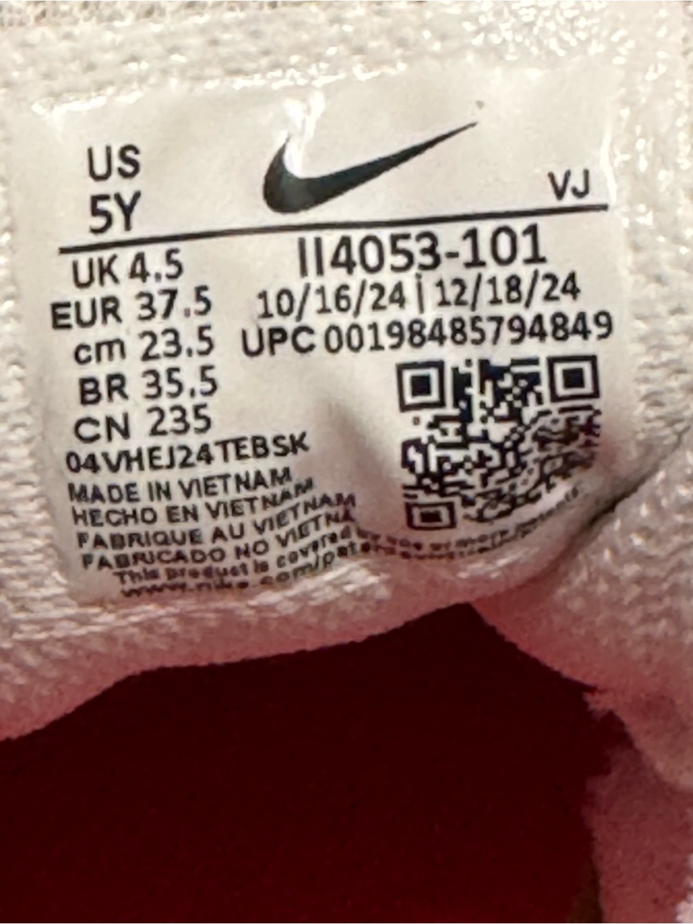 Nike Air Max 95 Recraft Candy Cane (GS) Sneakers II4053-101 Size 5Y Women’s 6.5 - Picture 11 of 11